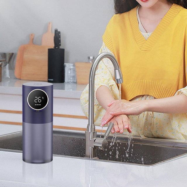 Desinfectante de espuma de inducción automática con bomba dispensadora de jabón eléctrica azul Ndcxsfigh Libre de BPA