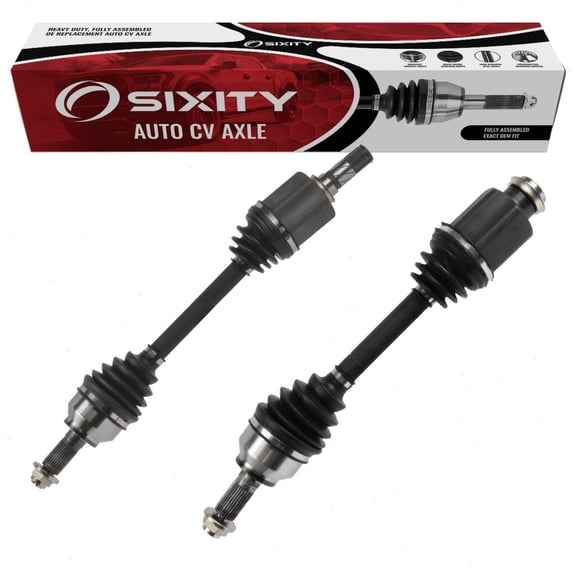 Sixity Auto 2 pc Front CV Axle Kit compatible with Mazda 3 2.0L L4 2.3L 2.5L 2007-2013 - Pair Left Right Driver Passenger Complete Axle Shaft Assembly