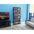 thumbnail image 4 of Atlantic 72" Windowpane Adjust Media Storage Cabinet Tempered Glass in Espresso, 4 of 6