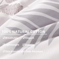 thumbnail image 6 of Duvet Cover Set,100% Cotton Comforter Cover with Leaf Pattern Duvet Cover Set,Soft Bedding Set Includes with 3 Piece (2 Pillow Shams,1 Duvet Cover), 6 of 7