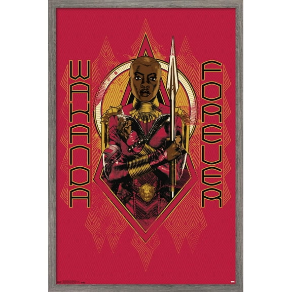 Marvel Cinematic Universe - Black Panther - Wakanda Forever Wall Poster, 22.375" x 34", Framed