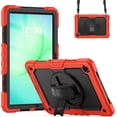 thumbnail image 1 of Funda para Samsung Galaxy Tab A11 Plus de 11 pulgadas (2025) y A9 Plus de 11 pulgadas (2023), resistente, a prueba de golpes, con soporte giratorio de 360° y correa de mano/bandolera., 1 of 9