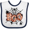 thumbnail image 3 of Inktastic Halloween Boo with Spiders in Web Boys or Girls Baby Bib, 3 of 4