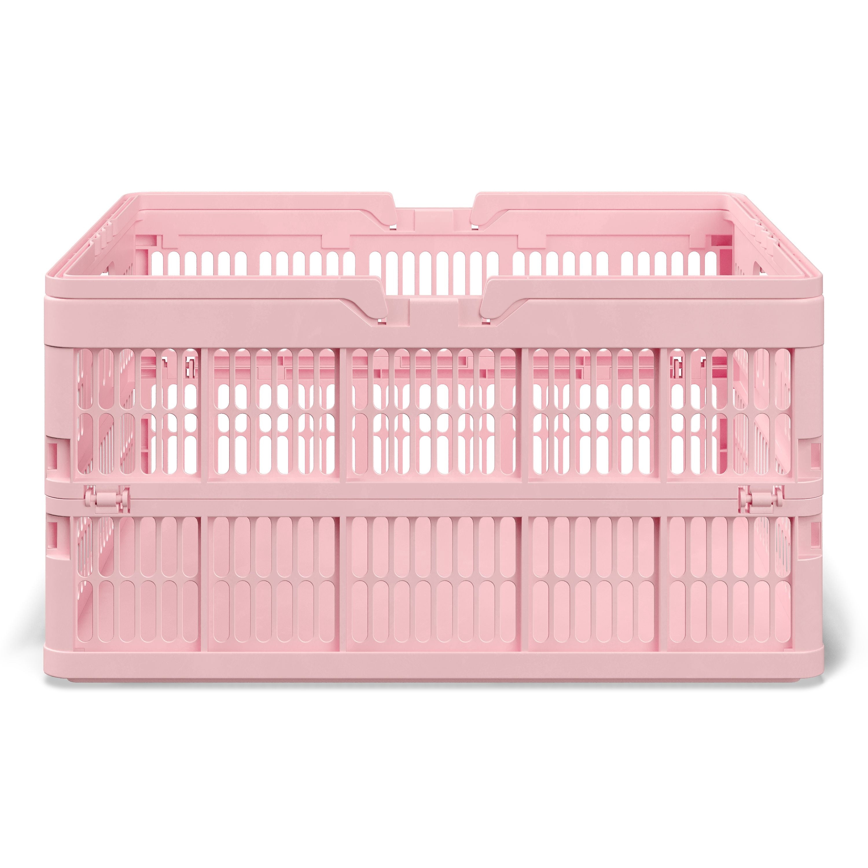 Mainstays Kids Large Pink Collapsible Storage Basket with Handles