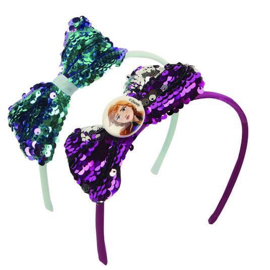 Disney Frozen  Girls Hair Bow Clips accessories SEQUIN  4-Pack NEW 