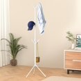 thumbnail image 3 of Triangular Floor-Standing Coat Rack, Space-Saving Assemblable Detachable Garment Hanger, Easy-Assembly Clothes Rack for Bedroom, Entryway and Home Storage Organization, 69*22in, White, 3 of 9
