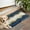 Blue Marble Gold-1, variant on White Marble Gold Leaf Hexagon Pattern Door Rugs,Washable Non Slip Door Mats Indoor,Decorative Door Mats,Entry Mat Indoor for Entrance,Bedroom,Kitchen,Bathroom,16"x24"
