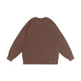 thumbnail image 6 of yillto Womens Long Sleeve Crewneck Sweatshirts Plus Size Loose Casual Solid Color Sweatshirt S-5XL, 6 of 6