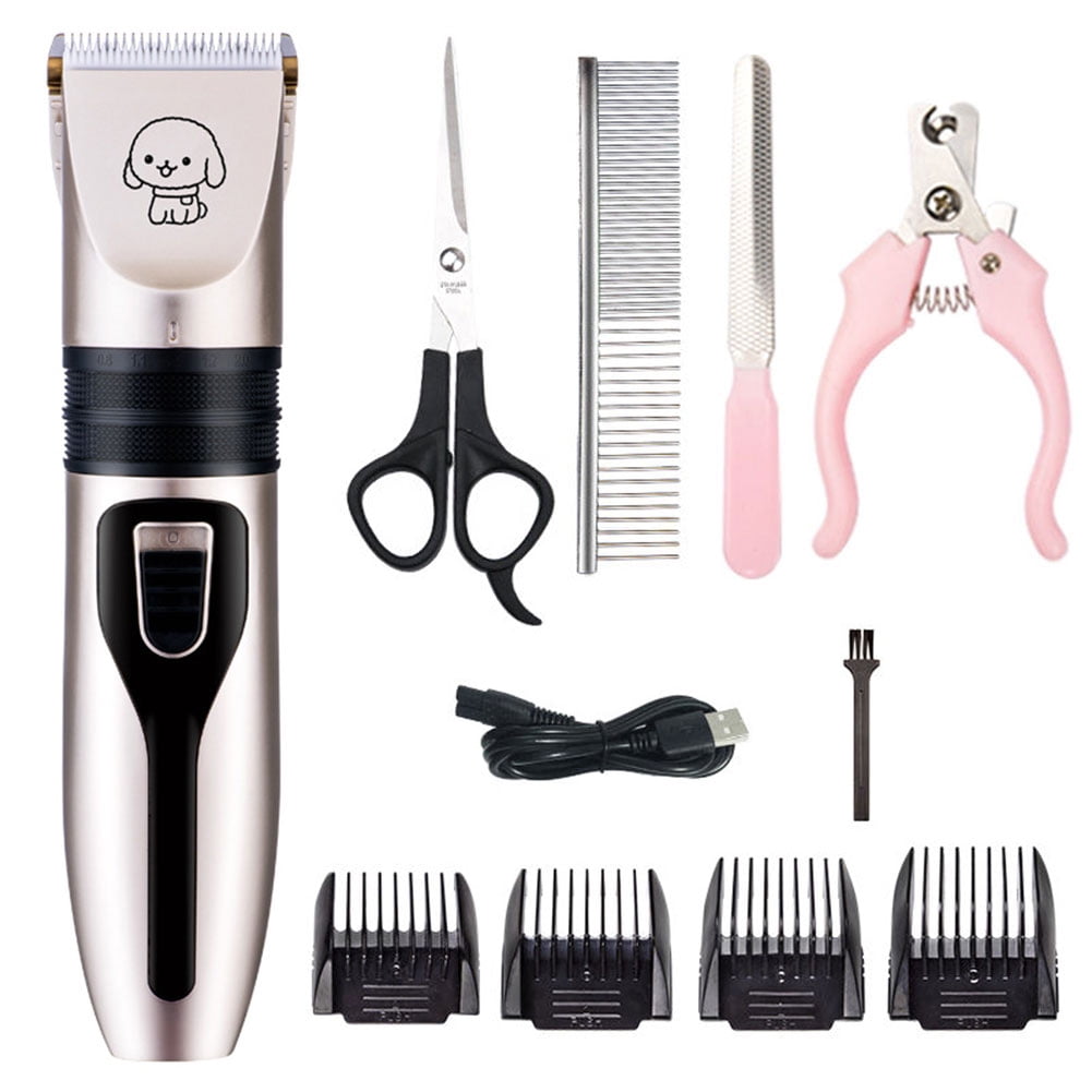 AIHOME Pet Grooming Clippers Kit Low Noise Rechargeable Cordless