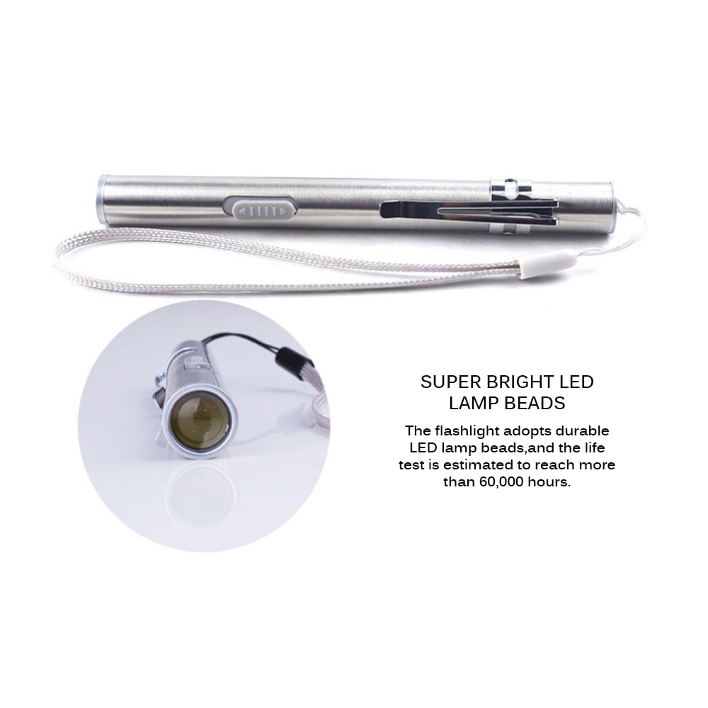 FC72 Portable COB USB LED Rechargeable Pen Clip Hand Torch Work Light Lamp