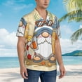 thumbnail image 5 of Balery Hello Summer Cute Gnome Print Men's Hawaiian Shirts Short Sleeve Beach Shirt Relaxed Fit Vacation Button Down Shirts-X-Large, 5 of 9