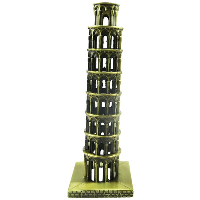 Maqueta de edificio famoso de Italia, maqueta de la Torre Inclinada de Pisa, recuerdo de viaje