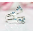 thumbnail image 2 of Aquamarine Ring Enhancer - 925 sterling Silver -Art Deco Ring Enhancer - Ring Jacket Gift For Mum, 2 of 2