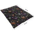 thumbnail image 4 of Halloween Pumpkins Skulls and Bats Blanket,Comfortable Soft Lamb Wool Throw Blanket,All Season,Warm Lightweight Blankets for Sofa Bed Couch Living Room Chair,60"x80", 4 of 4