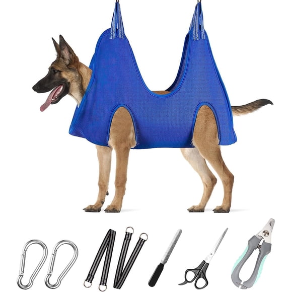Hamaca de aseo para mascotas ATESON con cortauñas/tijeras