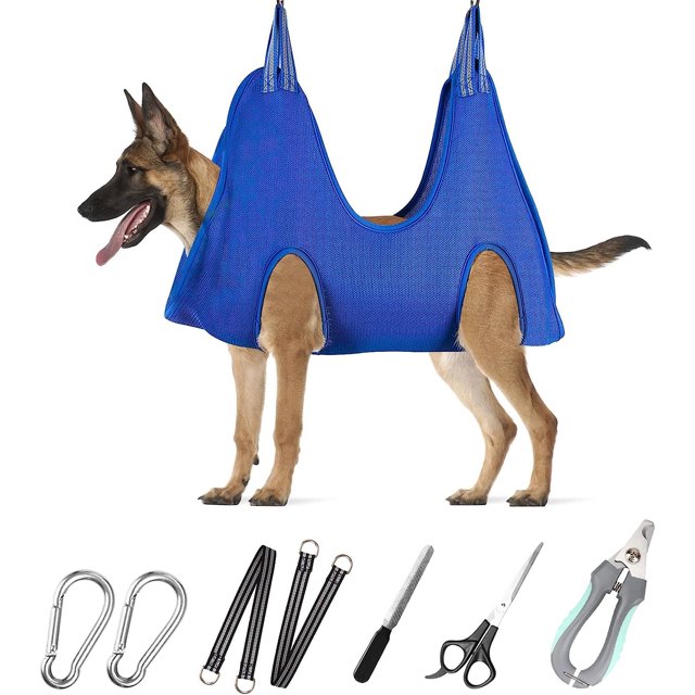 Hamaca de aseo para mascotas ATESON con cortauñas/tijeras