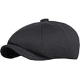 thumbnail image 7 of CoCopeaunts Newsboy Hats for Men Spring Autumn Winter Hat Solid Plain Artist Painter Beret Hat Adjustable Octagonal Newsboy Cap, 7 of 7