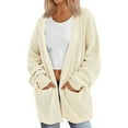 thumbnail image 2 of Womens Oversized Cardigan Soft Knit Cardigan Sweater with Pockets L, 2 of 6