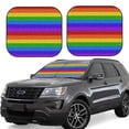 thumbnail image 2 of Picia Colorful Glitter Rainbow 2 Piece Car Windshield Sun Shade Foldable | Foldable Sun Shield for Front Window Blocks UV Rays and Keeps Your Vehicle Cool-, 2 of 7