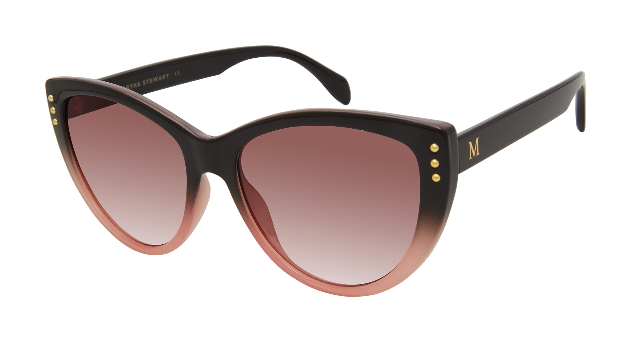 Martha Stewart MS117 Glamorous Adult UV Protective Cat Eye Sunglasses ...