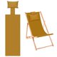 thumbnail image 1 of Tela de reemplazo para silla de playa Uxcell, tela de lounge con almohada, color marrón, 1 of 7