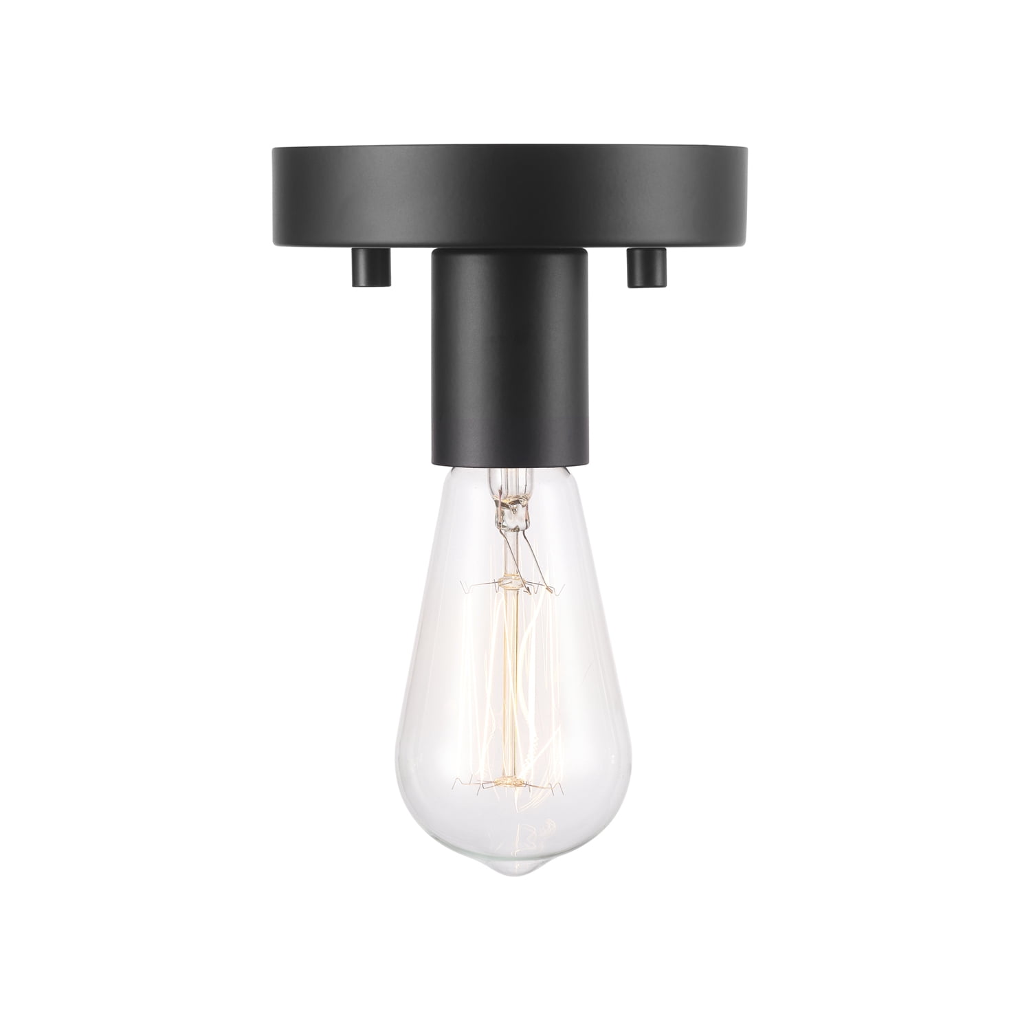 Better Homes & Gardens 1-Light Flush Mount,Matte Black,Bulb Not Included