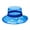 Blue, variant on Wide Brimmed Fisherman Rain Hat Translucent Trendy Waterproof Women Cap