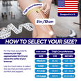 thumbnail image 3 of Caspe 2 Pack Knee Compression Sleeve for Men & Women – Non-Slip Support for Running, Gym, Sports & Daily Use, Breathable Knee Brace Sleeve, 3 of 9