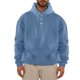 thumbnail image 1 of Sudadera con capucha para hombre, color liso, bolsillos, botones, manga larga, blusa de poliéster, 1 of 5