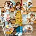thumbnail image 6 of Cute Hedgehogs Animals Pattern Kids Aprons for Girls and Boys,Adjustable Neck Strap Toddler Aprons for Kids Cooking Baking, 6 of 6
