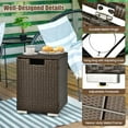 thumbnail image 5 of Topcobe 2-in-1 Patio Rattan Gas Propane Tank Cover for 20 lbs Propane Tanks for Camping Backyard Deck Picnic Porch, Backyard Furniture, Brown, 5 of 6