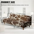 thumbnail image 2 of SCRAWLGOD Cow Print Splash Brown Armless Futon Cover, Comfortable Sofa Cover Stretch Couch Cover for Futon, Washable Couch Furniture Protector with Elastic Bottom for Pets, 2 of 7