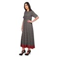 thumbnail image 2 of Moomaya Long A-Line tunic Kurti Dress For Women Elbow Sleeve Printed Casual Kurti, 2 of 5