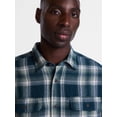 thumbnail image 4 of George Men's and Big Men's Double Pocket Flannel Shirt, Sizes XS-3XLT, 4 of 5