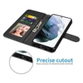 thumbnail image 5 of Galaxy S22+ 6.6" Case, Galaxy S22+ 6.6" Wallet Case, Galaxy S22+ 6.6" Leather Case, Tekcoo PU Leather Folio Flip Cover Magnetic Closure TPU Shockproof Protective Case Kickstand Strap -Black, 5 of 11