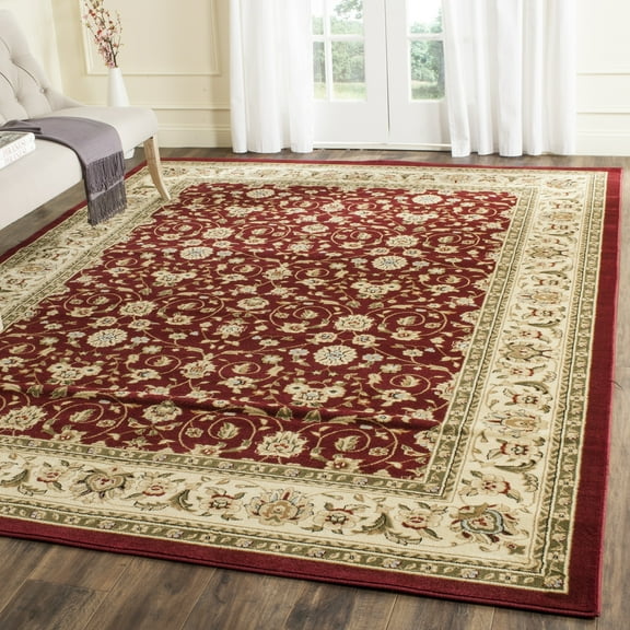 SAFAVIEH Lyndhurst Pearl Traditional Bordered Area Rug, Red/Ivory, 11' x 15'