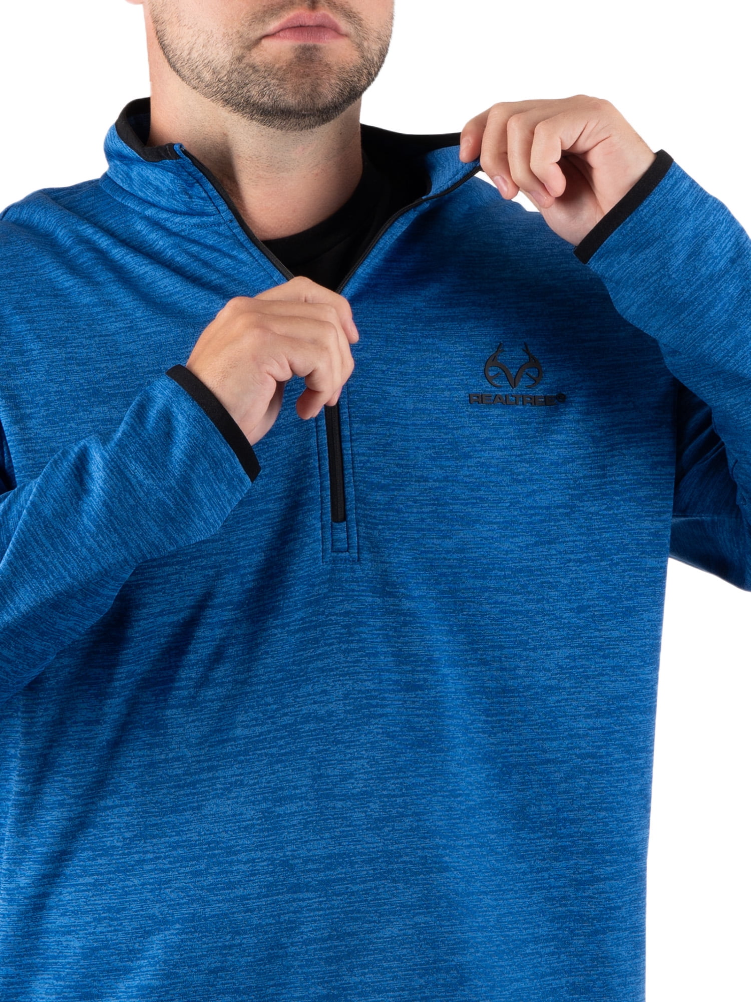 Realtree Men's Fleece Quarter Zip Pullover Sweatshirt, Sizes S-2XL