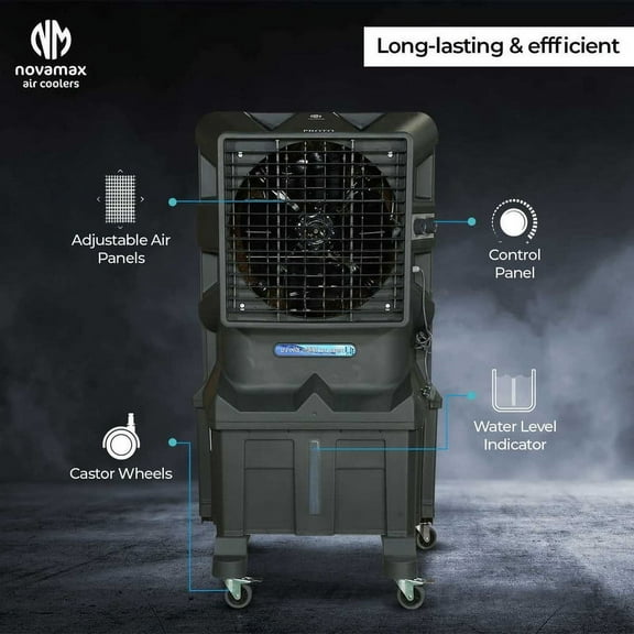 Nova Max 75 Ltr Evaporative Air Cooler for Indoor, Gray