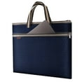 thumbnail image 4 of Men's Waterproof A4 Business Briefcase | Portable Office File Bag | Durable Cloth Fabric | 30x38cm | Black/Sky Blue/Red/Navy Blue | Main Bag + Front Compartment, 4 of 4