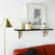 thumbnail image 4 of Juego de 2 soportes para estante triangulares flotantes de metal dorado en forma de abanico, soportes de pared, soporte para estante, estante de esquina resistente, para el hogar, oficina,, 4 of 5