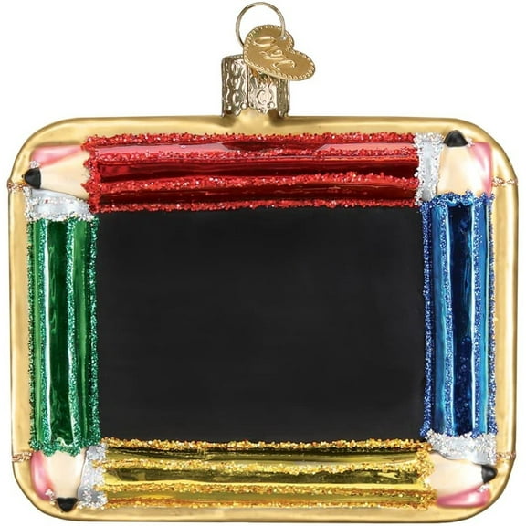 Old World Christmas 3.00In Chalkboard, Glass, School Ornament 32353