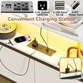 thumbnail image 5 of PAKASEPT Headboard for Queen Size Bed Frame, Queen Headboard with Outlets, USB Ports and LED Light, Headboards with Storage, Sturdy and Stable, Queen Headboard Only, Height Adjustable, White, 5 of 8
