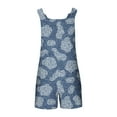 thumbnail image 5 of hopeusnice Women's Casual Beach solid color lounge shorts pockets Pants romper Overalls Fashion Summer sleeveless jumpsuits workout vacation Blue XXL, 5 of 6