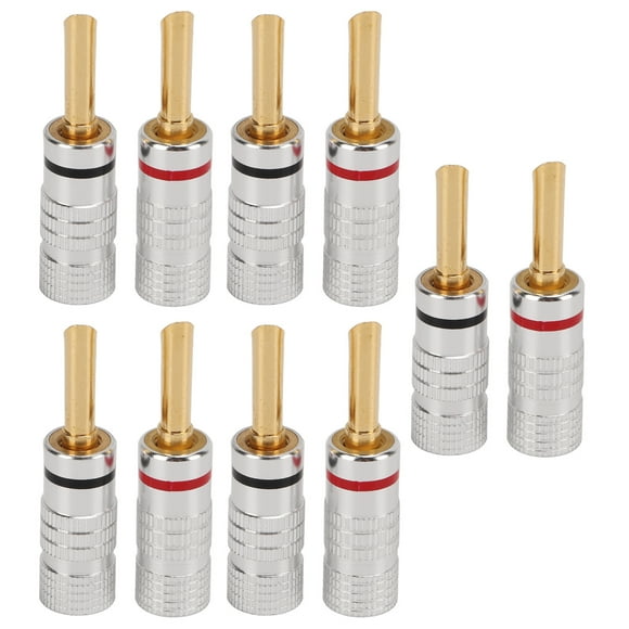 Stereo Wire Plug Adapter,4mm Banana Plugs Gold Gold Plated Banana Plugs Banana Plugs Cutting-Edge Features