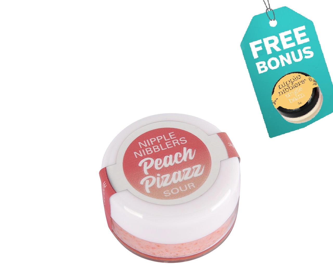 Jelique Nipple Nibblers Sour Tingle Balm-Peach Pizazz 3g Bonus Gift Included