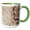Green/White, variant on 3drose, Solarius Granite Print, 15oz Mug
