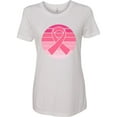 thumbnail image 3 of Inktastic Breast Cancer Pink Ribbon Retro Women's T-Shirt, 3 of 5