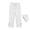 White, variant on JFGHDG Cotton Linen Capri Pants for Women Tailored Split Button Elastic Drawstring Waist Straight Leg Capris Light Weight Summer Casual with Side Pockets Beige L
