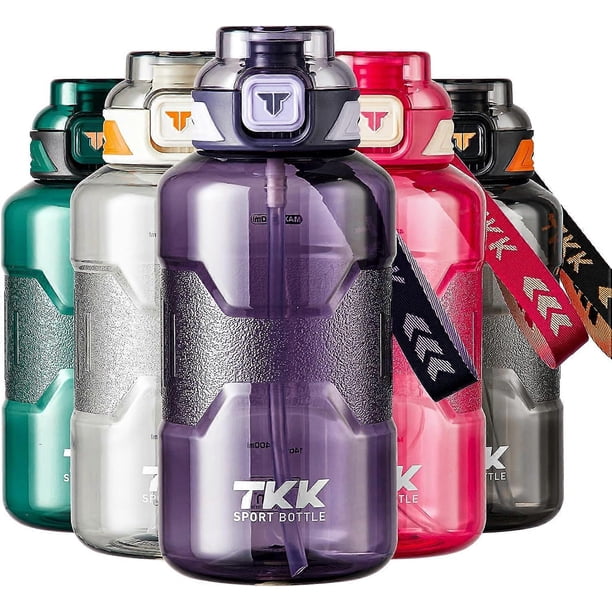 50oz Sport Water Bottle Half Gallon Water Bottle Jug with Straw Large Capacity Plastic Water Bottle Dishwasher Safe 50 Oz Water Bottle Jug BPA Free Tr