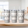 thumbnail image 2 of Double Wall Vacuum Tumbler 20oz with Lid & Straw - Stainless Steel Insulated Travel Coffee Mug, Leakproof Thermal Cup, Bohemian Style, 2 of 5